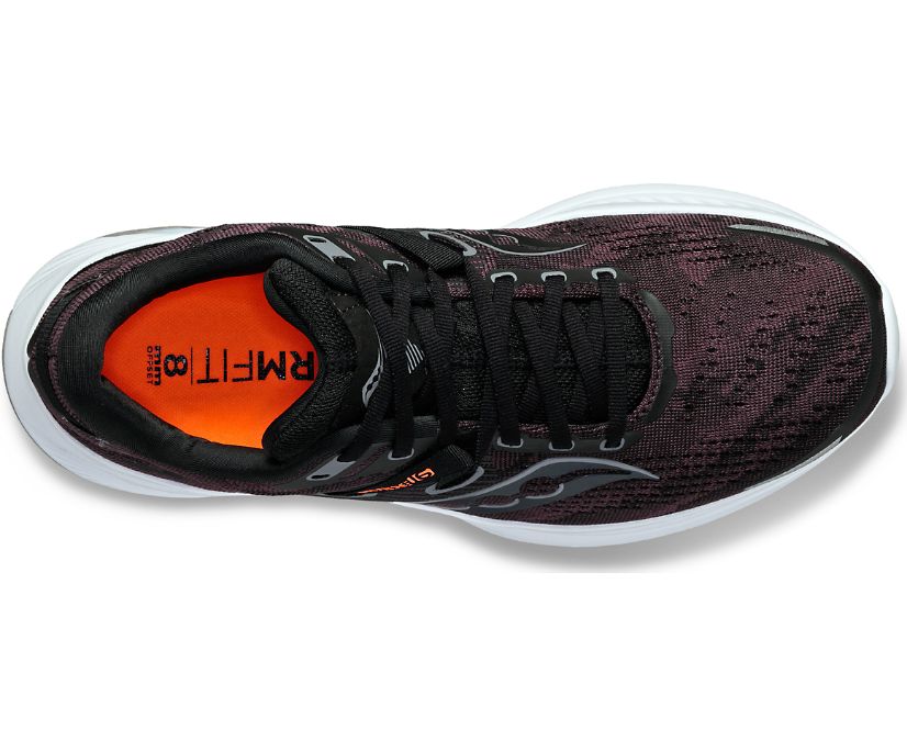 Guide 16 - Women - FINAL SALE by Saucony in black with cushioning for support and comfort, ideal for running and road use