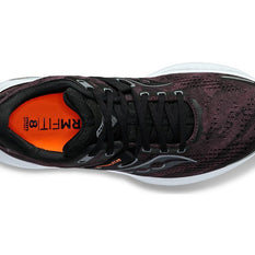 Guide 16 - Women - FINAL SALE by Saucony in black with cushioning for support and comfort, ideal for running and road use