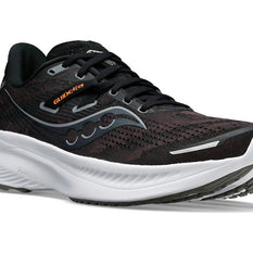 Guide 16 - Women - FINAL SALE by Saucony in black and white, cushioned road running shoe with effortless support and comfort