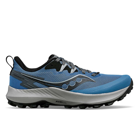 Peregrine 14 - Women by Saucony in blue and black, trail running shoe with max protection and ultimate freedom for rugged outdoor use