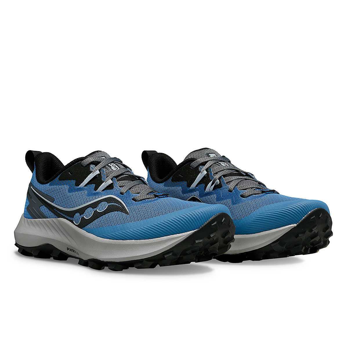 Peregrine 14 - Women by Saucony in blue and black, trail running shoes with max protection and freedom for outdoor exploration
