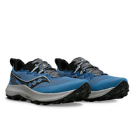 Peregrine 14 - Women by Saucony in blue and black, trail running shoes with max protection and freedom for outdoor exploration