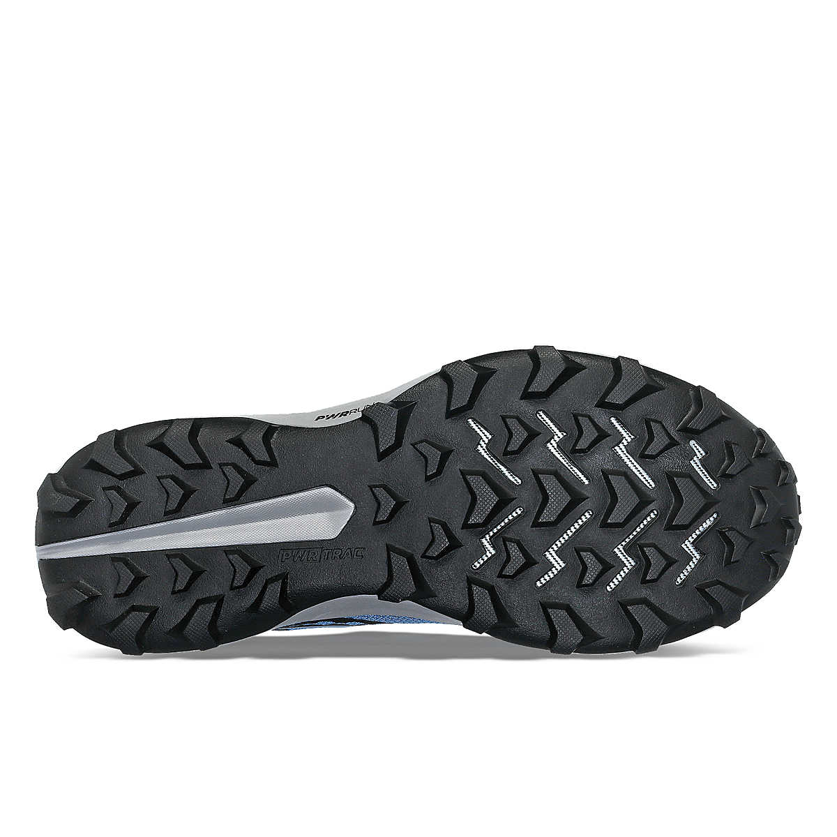 Peregrine 14 - Women by Saucony in black and blue with durable outsole for ultimate protection and freedom on rugged trails
