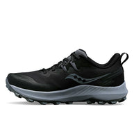 Peregrine 14 Wide - Women by Saucony in black and grey, trail running shoe with max protection and ultimate freedom for outdoor exploration