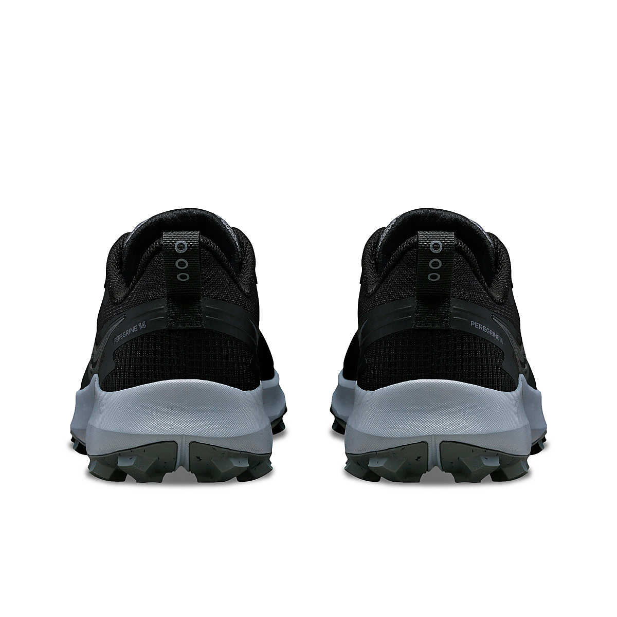 Peregrine 14 Wide - Women by Saucony in black and grey, trail running shoe with max protection and freedom for rugged outdoor use