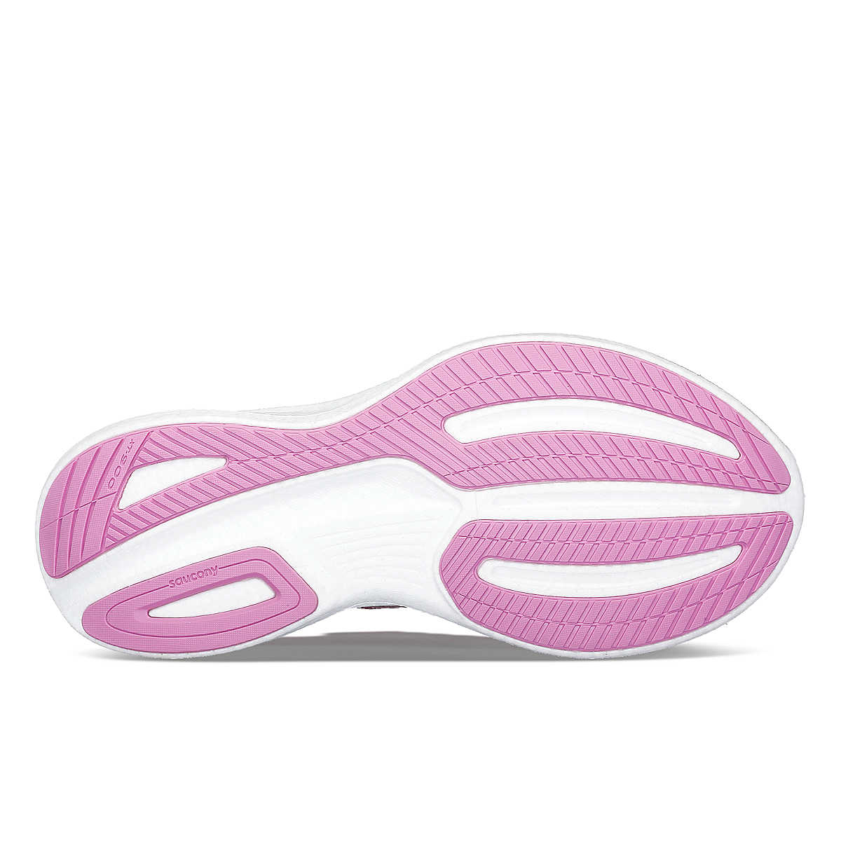 Ride 17 - Women by Saucony in white and pink road shoe with PWRRUN+ cushioning for comfort-first performance and everyday running