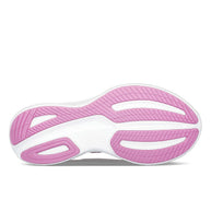 Ride 17 - Women by Saucony in white and pink road shoe with PWRRUN+ cushioning for comfort-first performance and everyday running