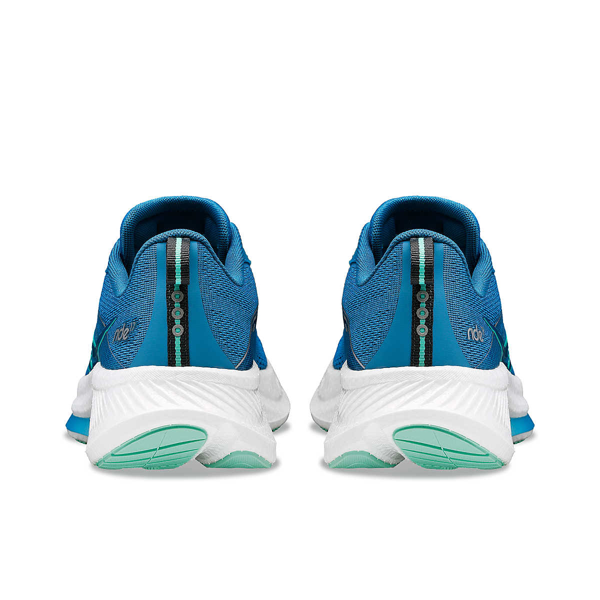 Ride 17 - Women by Saucony in blue and teal with PWRRUN+ cushioning, lightweight road running shoes designed for comfort and everyday runs