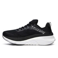 Hurricane 24 - Women by Saucony in black with white sole, dual-foam cushioned running shoe designed for maximum comfort on road runs