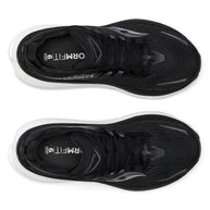 Hurricane 24 - Women by Saucony in black and white, dual-cushioned max comfort running shoe for road and USA-based runners