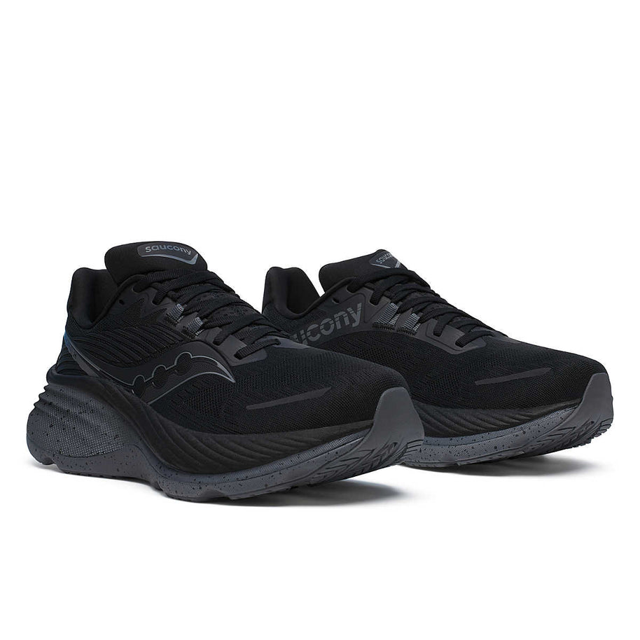 Hurricane 24 - Women by Saucony in black with dual-cushion max cushioning running shoe designed for road running and comfort