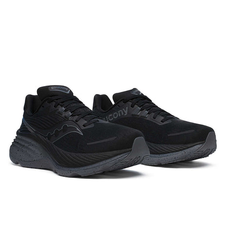 Hurricane 24 - Women by Saucony in black with dual-cushion max cushioning running shoe designed for road running and comfort