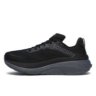 Hurricane 24 - Women by Saucony in black and dark grey with dual-cushion max comfort for road running and daily use