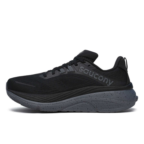 Hurricane 24 - Women by Saucony in black and dark grey with dual-cushion max comfort for road running and daily use