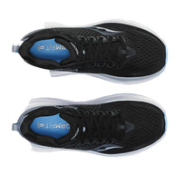 Guide 17 - Women by Saucony in black and white with PWRRUN cushioning and CenterPath support for natural, secure road running