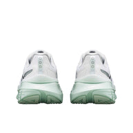 Guide 17 - Women by Saucony in white and light green with PWRRUN cushioning and CenterPath technology for natural road running motion