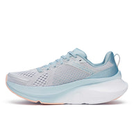 Guide 17 - Women by Saucony in light blue and gray with PWRRUN cushioning and CenterPath support for natural running motion
