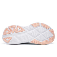 Guide 17 - Women by Saucony in white and peach with PWRRUN cushioning and CenterPath technology for natural running movement