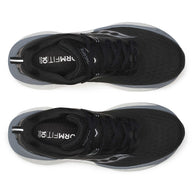 Saucony Triumph 22 - Women black and grey running shoes with enhanced foam cushioning for joyful, comfortable running in Canada running store.