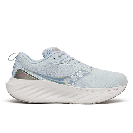 Saucony Triumph 22 - Women running shoe in light blue with advanced foam cushioning for enhanced comfort and joyful running experience