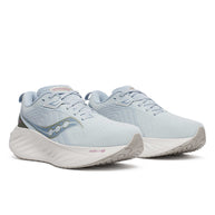 Saucony Triumph 22 - Women in light blue with cushioned foam midsole for enhanced running comfort and joy in Canada running store.
