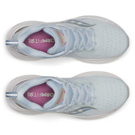 Saucony Triumph 22 - Women running shoes in light blue with advanced foam comfort, designed for joyful, long-distance running in Canada.