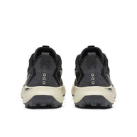 Peregrine 15 Wide - Women by Saucony in black and beige, cushioned trail running shoe with PWRRUN foam and durable PWRTRAC outsole for outdoor use