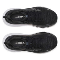 Guide 18 Wide - Women by Saucony in black with enhanced PWRRUN cushioning and CenterPath technology for road running comfort