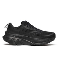 Guide 18 - Women by Saucony in black, cushioned road running shoe with PWRRUN midsole and CenterPath technology for comfort and stability