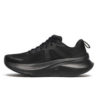 Guide 18 - Women by Saucony in black, cushioned road running shoe with PWRRUN midsole and CenterPath technology for comfort and protection