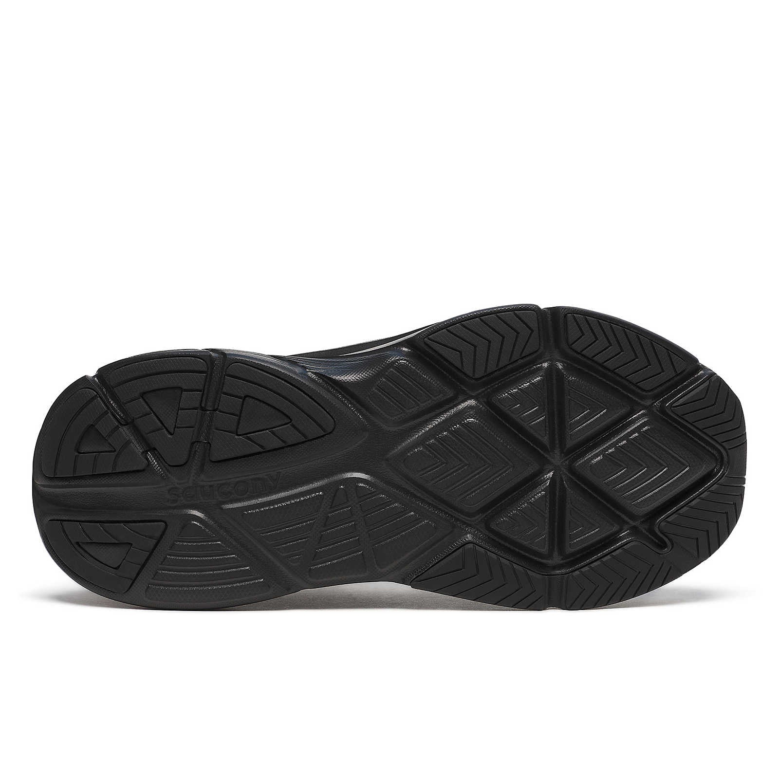 Guide 18 - Women by Saucony in black outsole, road running shoe with enhanced PWRRUN cushioning and CenterPath technology for comfort and protection