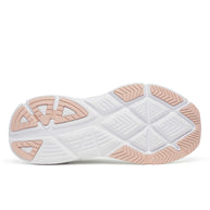 Guide 18 - Women by Saucony in white and light pink with PWRRUN cushioning, road running shoe designed for comfort and protection