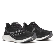 Endorphin Speed 5 - Women by Saucony in black with white sole, lightweight road running shoe with nylon plate and PWRRUN PB cushioning for speed and smooth strides