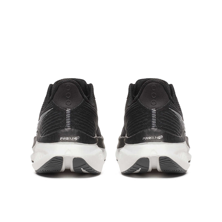 Endorphin Speed 5 - Women by Saucony in black and white with PWRRUN PB cushioning, nylon plate for smooth, fast road running