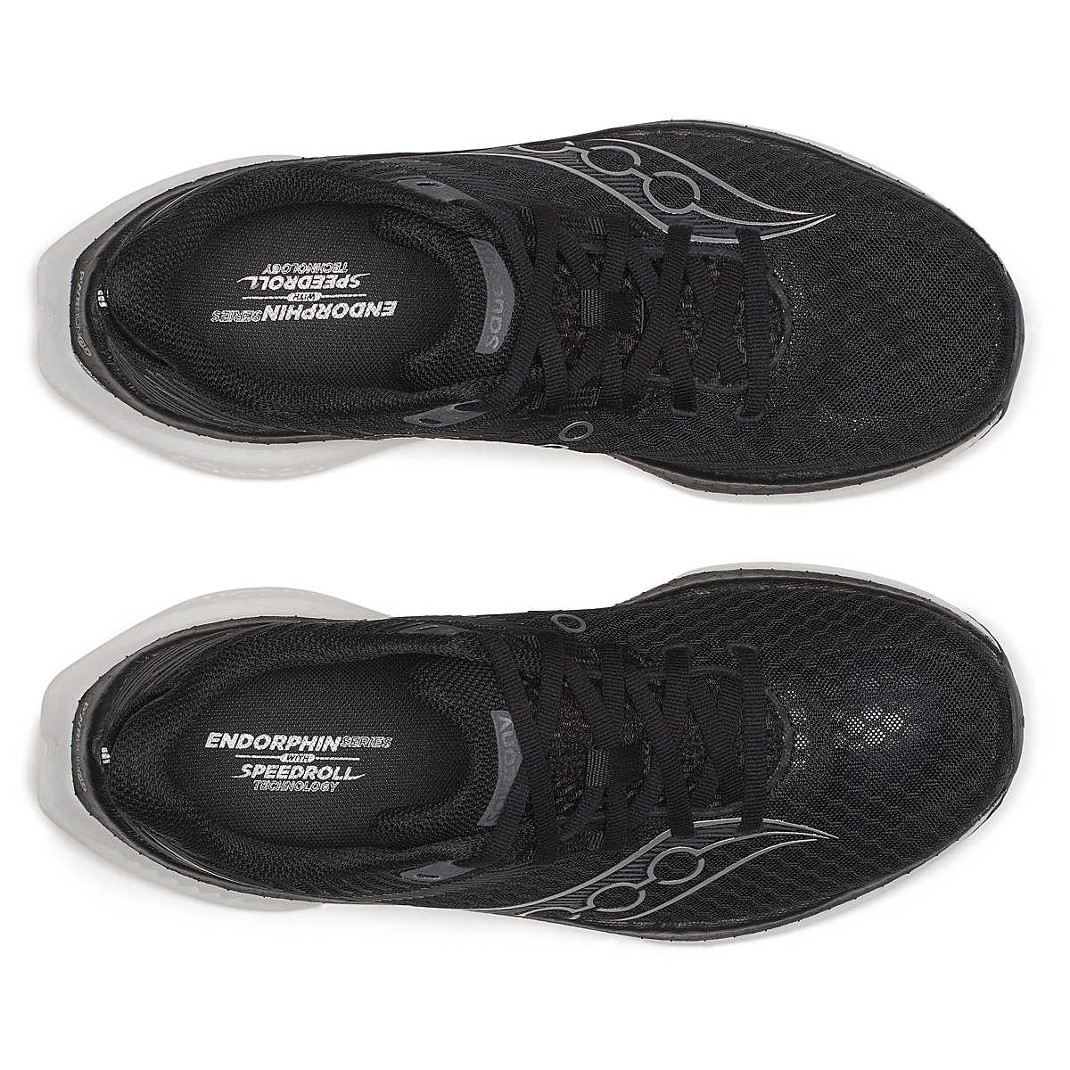 Endorphin Speed 5 - Women by Saucony in black with nylon plate and PWRRUN PB cushioning, lightweight road running shoe for speed and smooth strides