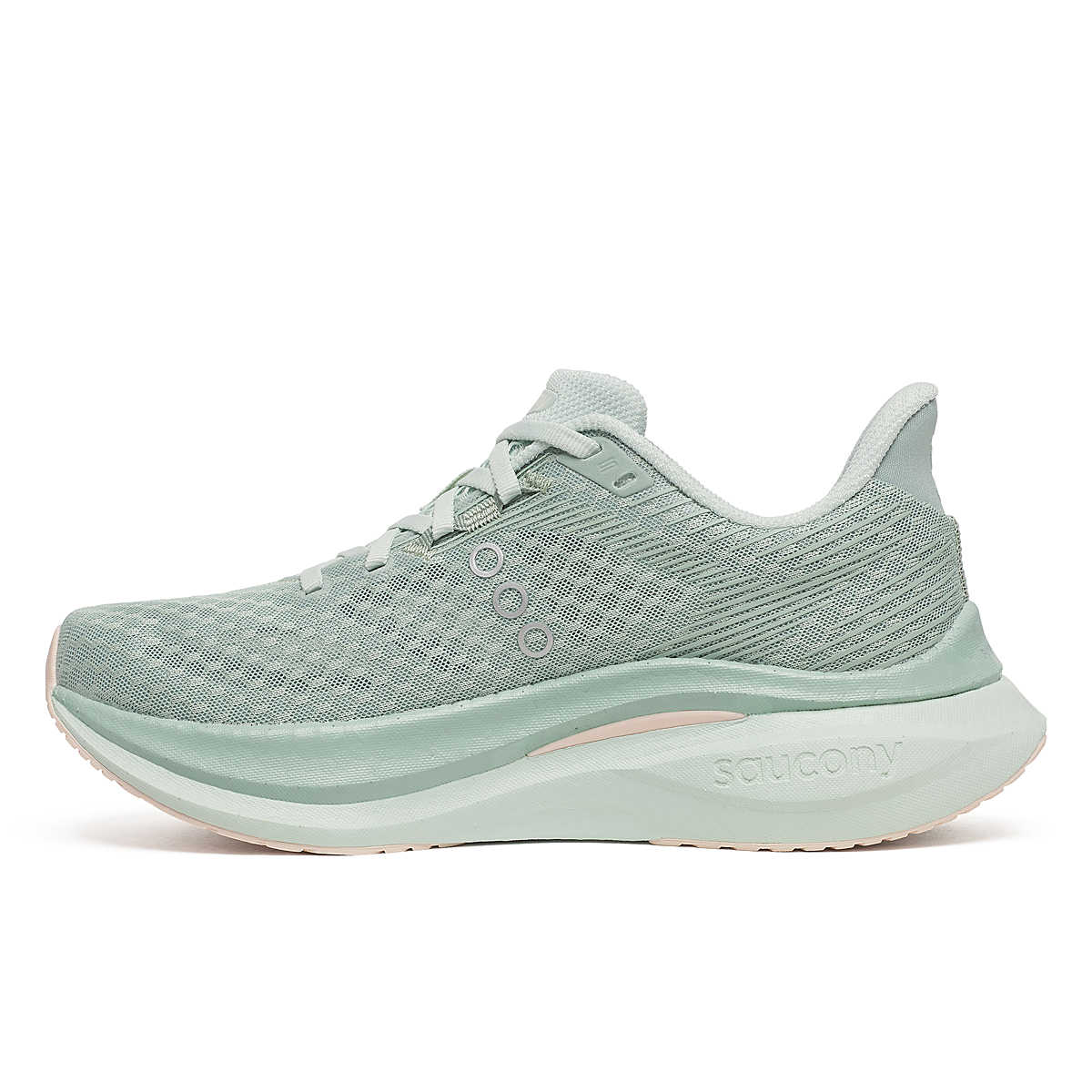Endorphin Speed 5 - Women by Saucony in soft green with nylon plate and PWRRUN PB cushioning for lightweight road running and speed