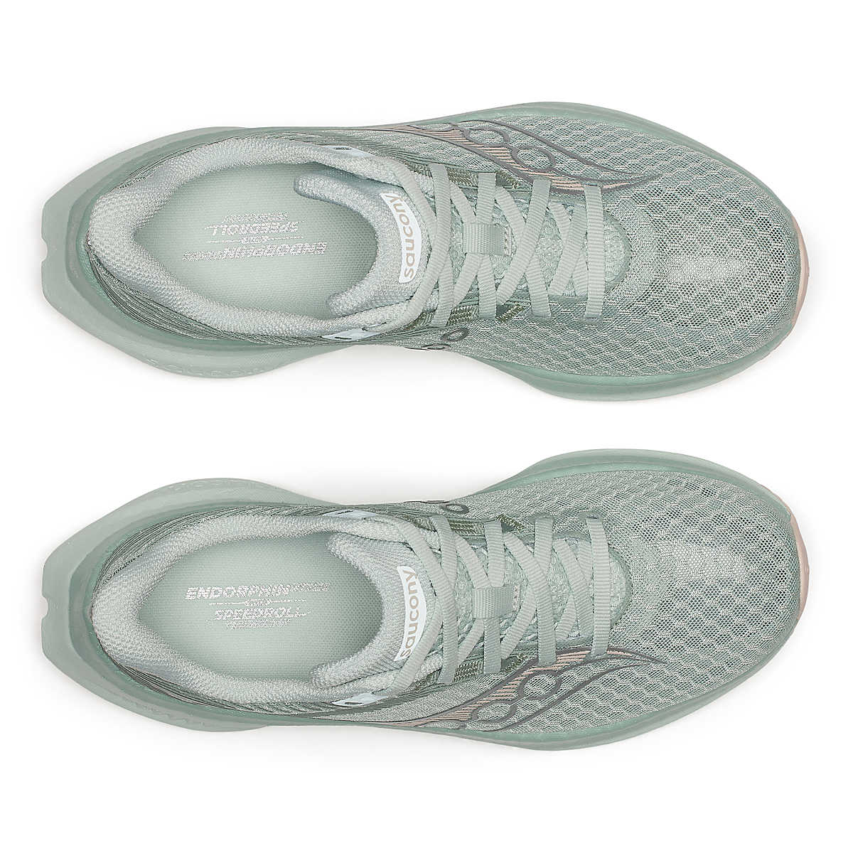 Endorphin Speed 5 - Women by Saucony in light green with nylon plate and PWRRUN PB cushioning for fast road running and personal records