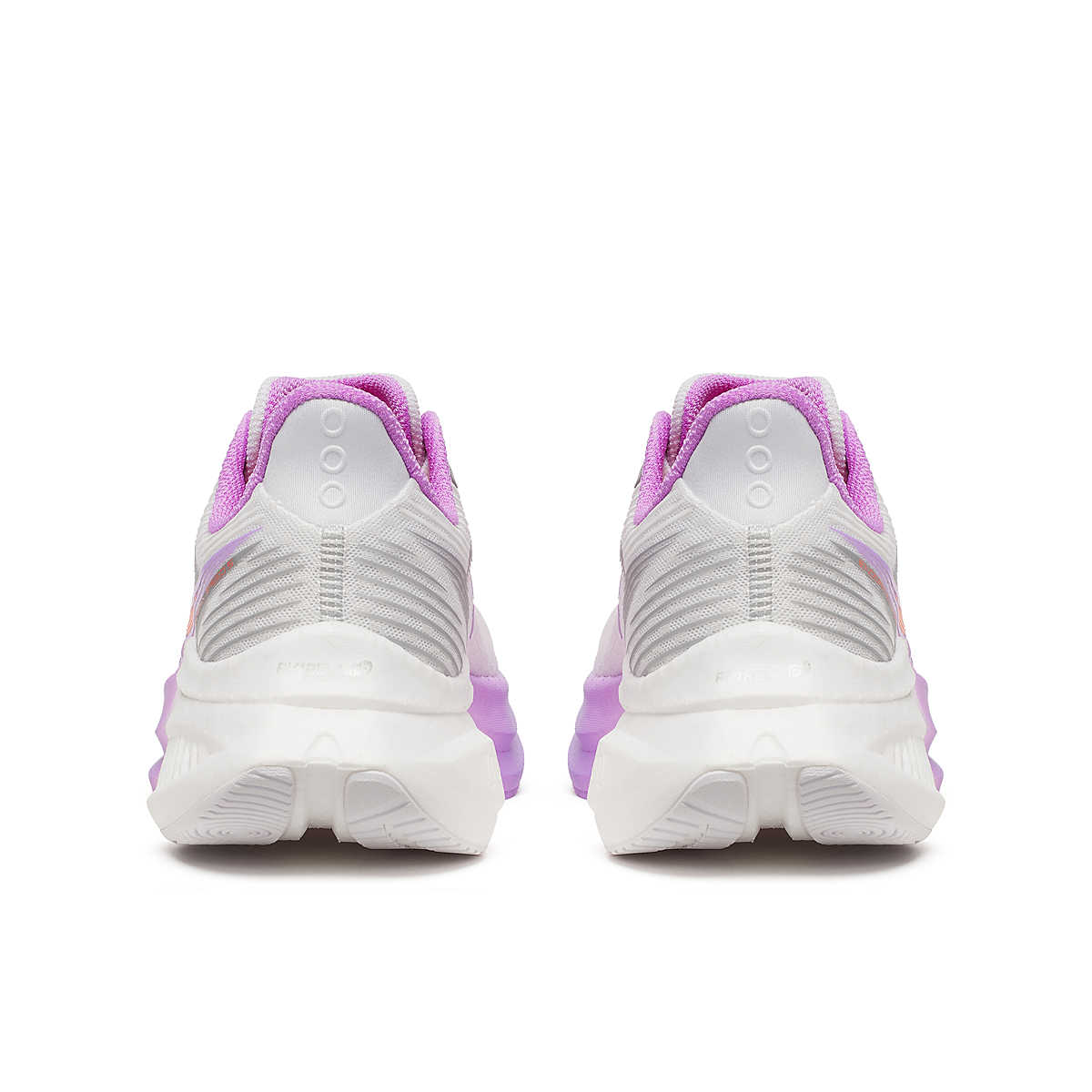 Endorphin Speed 5 - Women by Saucony in white and pink with nylon plate and PWRRUN PB cushioning for fast, smooth road running
