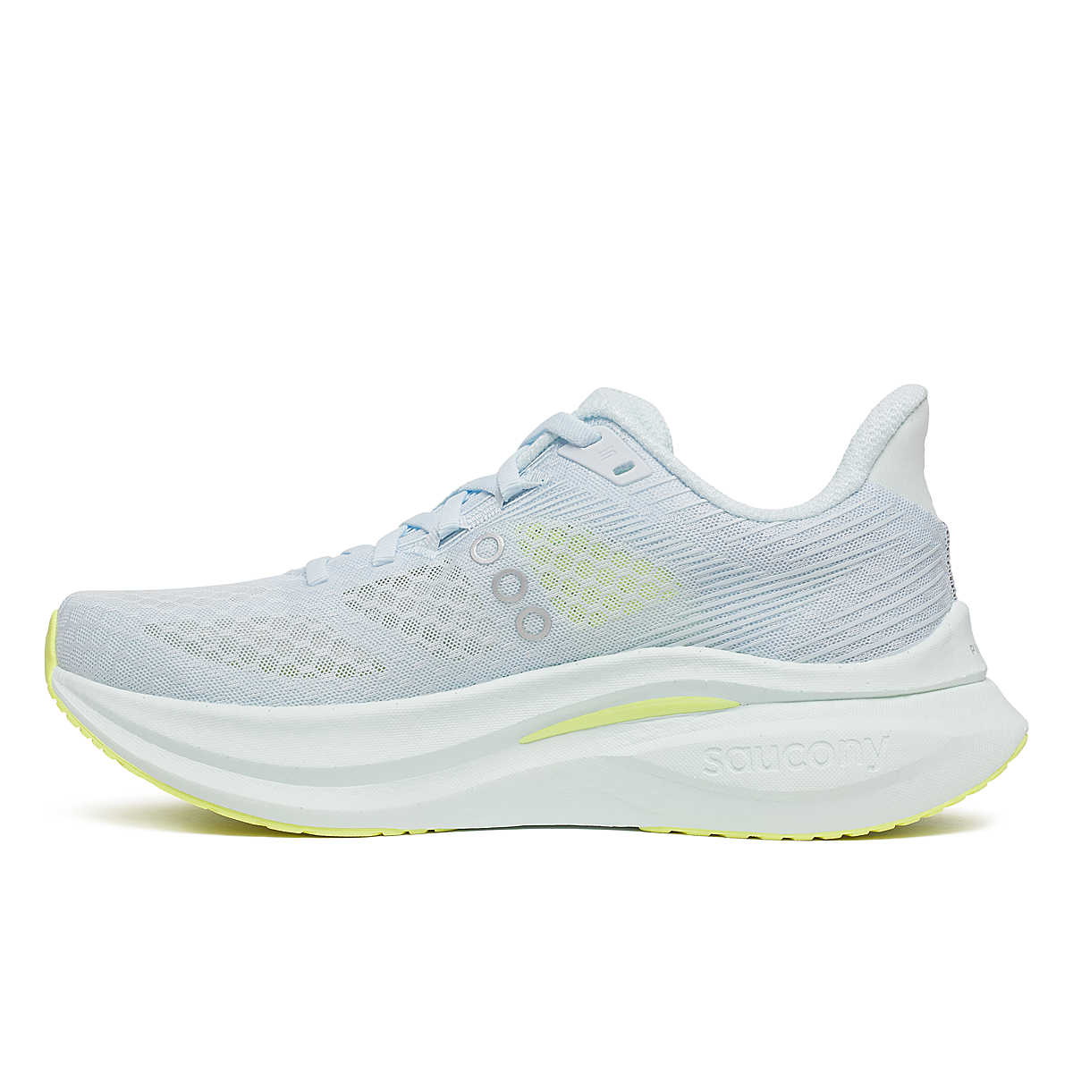 Endorphin Speed 5 - Women by Saucony in light blue with nylon plate and PWRRUN PB cushioning for fast road running and personal records