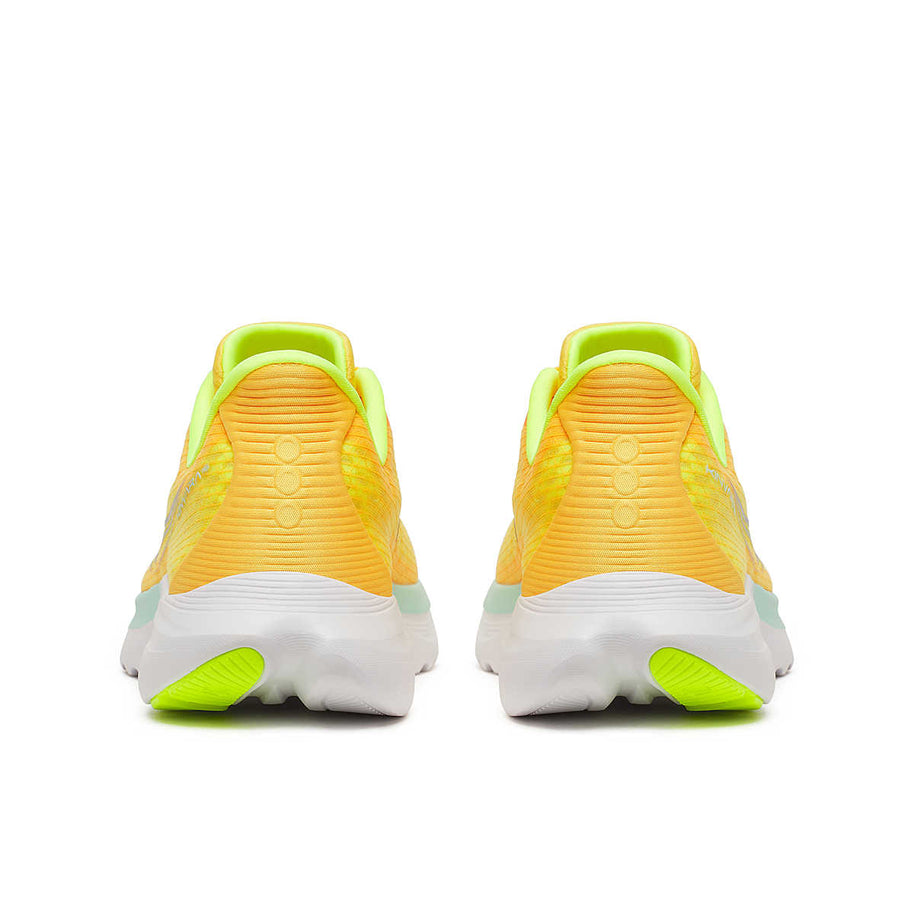Kinvara 16 - Women by Saucony in yellow and neon green, lightweight running shoe with PWRRUN cushioning for energized, smooth rides