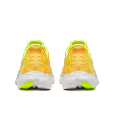 Kinvara 16 - Women by Saucony in yellow and neon green, lightweight running shoe with PWRRUN cushioning for energized, smooth rides