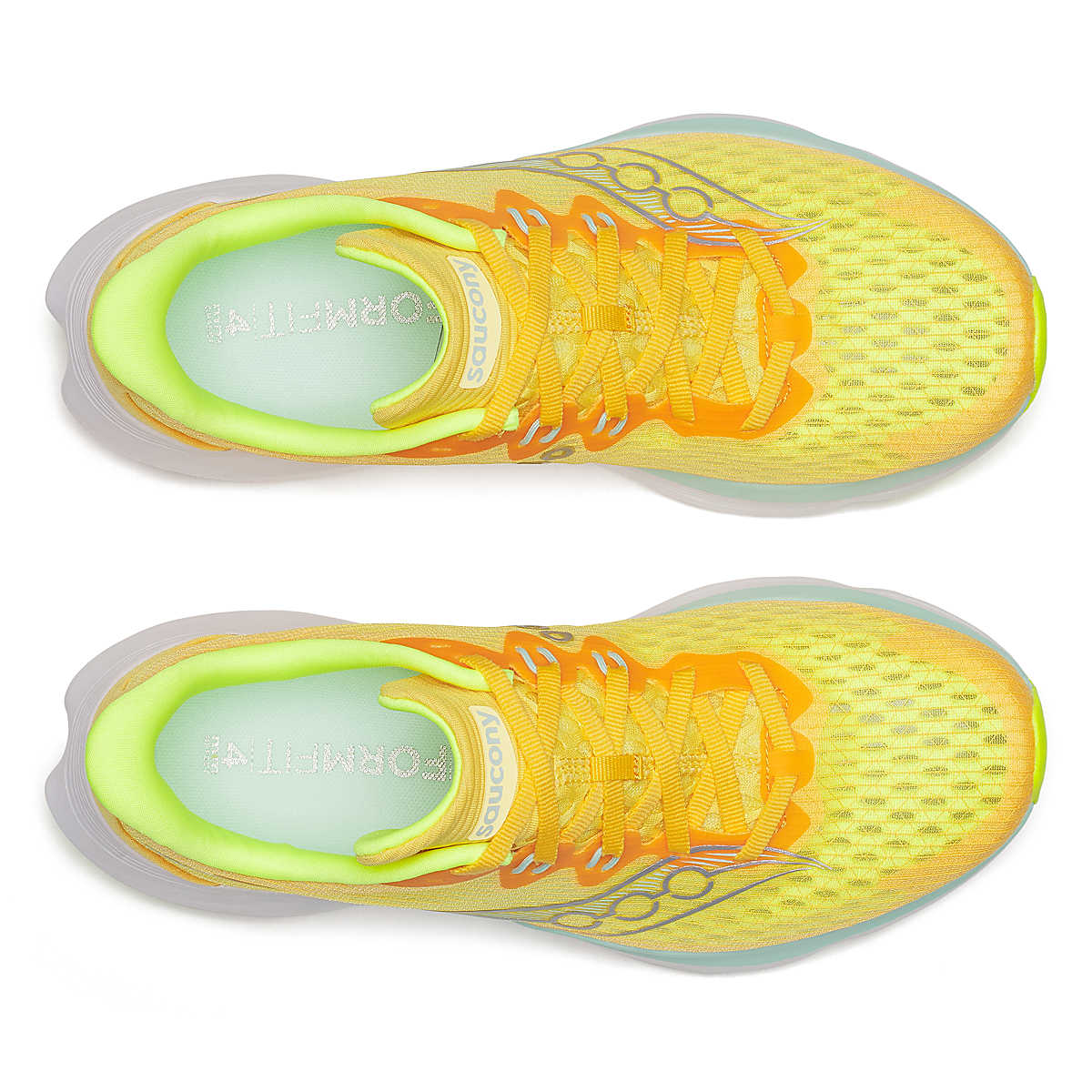 Kinvara 16 - Women by Saucony in yellow and orange lightweight running shoe with PWRRUN cushioning for smooth, energized road running rides
