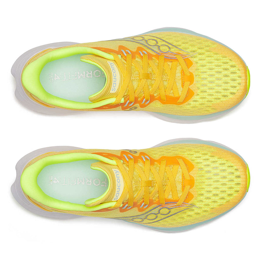 Kinvara 16 - Women by Saucony in yellow and orange lightweight running shoe with PWRRUN cushioning for smooth, energized road running rides