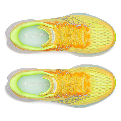 Kinvara 16 - Women by Saucony in yellow and orange lightweight running shoe with PWRRUN cushioning for smooth, energized road running rides