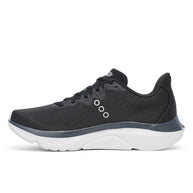 Kinvara 16 - Women by Saucony in black and white lightweight trainer with PWRRUN cushioning for smooth, energized road running and daily use