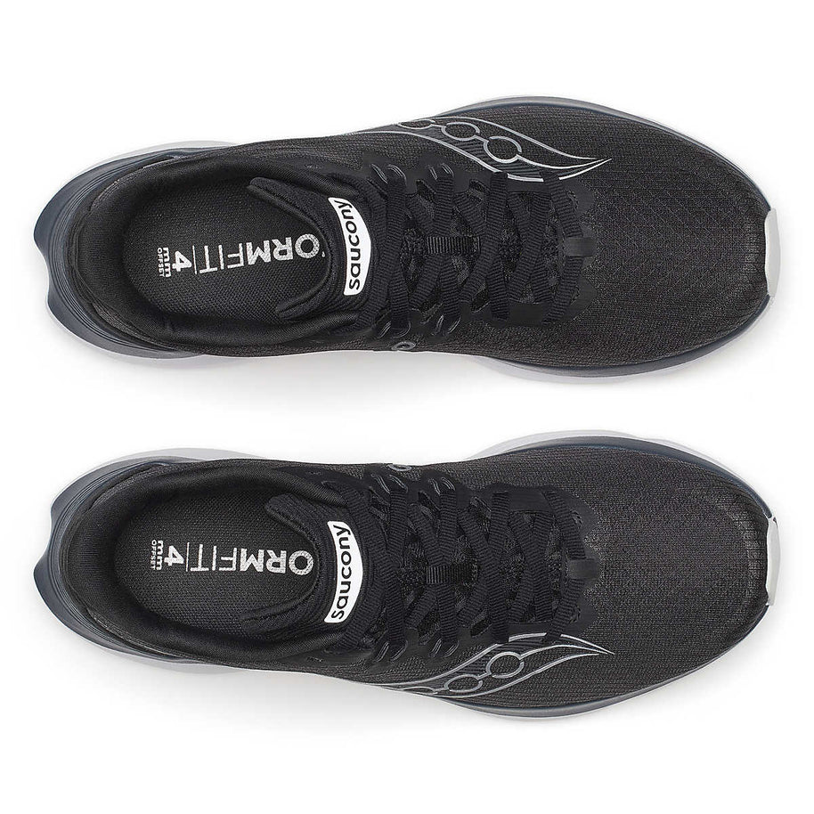 Kinvara 16 - Women by Saucony in black lightweight road running shoe with PWRRUN cushioning for smooth, energized everyday runs
