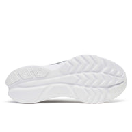 Kinvara 16 - Women by Saucony in white and grey with PWRRUN cushioning for lightweight, smooth, and energized running trainer.