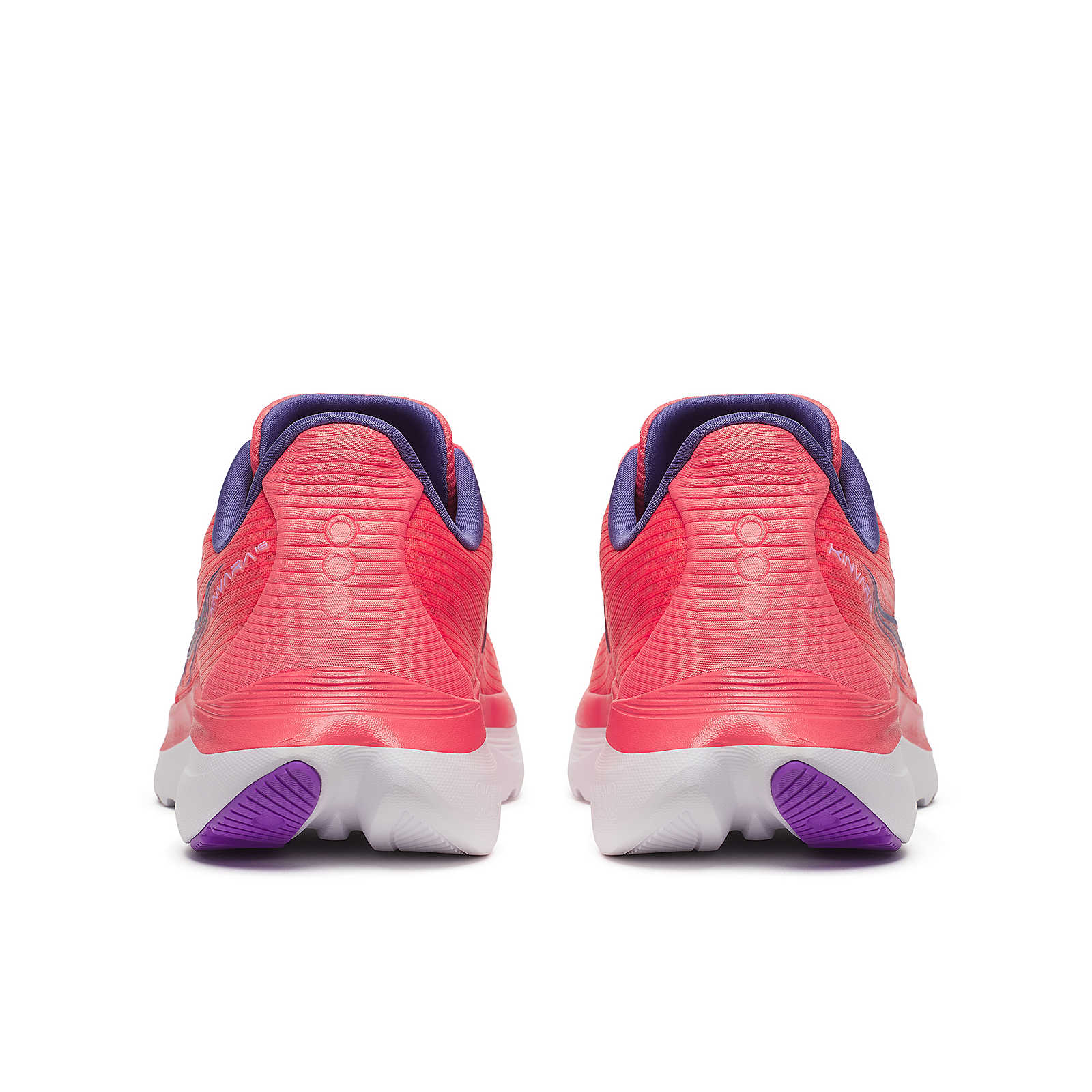 Kinvara 16 - Women by Saucony in coral and purple, lightweight trainer with PWRRUN cushioning for smooth, energized running rides.