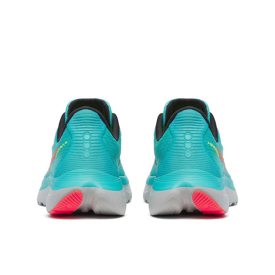 Kinvara 16 - Women by Saucony in turquoise and pink lightweight running shoe with PWRRUN cushioning for smooth, energized road running.