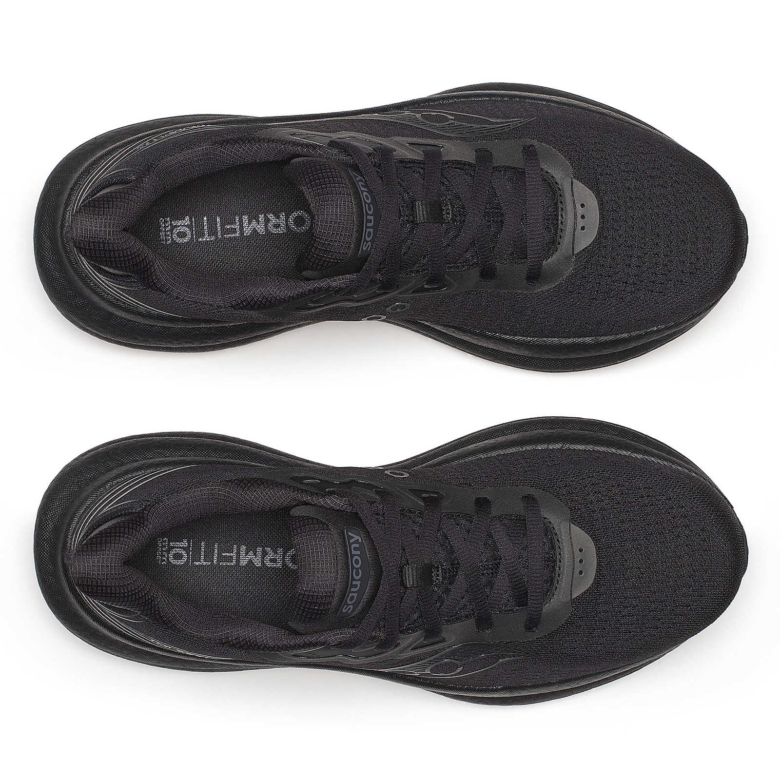 Triumph 23 - Women by Saucony in black with lightweight PWRRUN PB midsole, cushioned responsive road running shoe designed for long runs